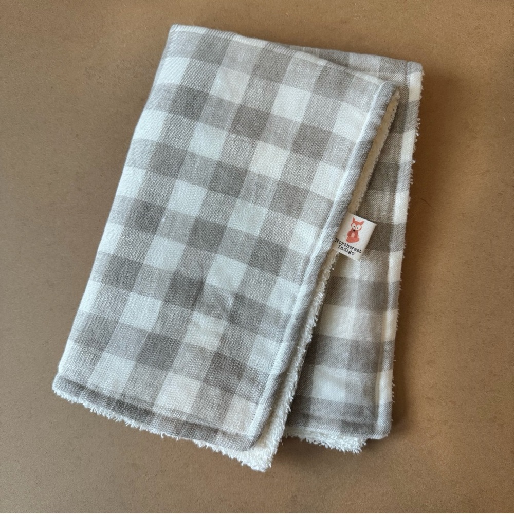 Linen Buffalo Check Hand Towel